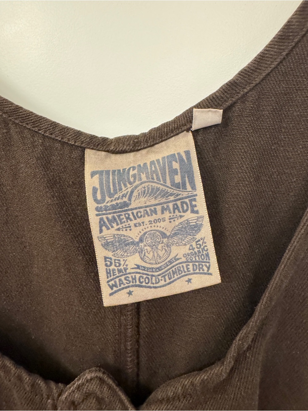 Jungmaven Brown Sleeveless Button-Front Jumpsuit - Picture 3 of 6